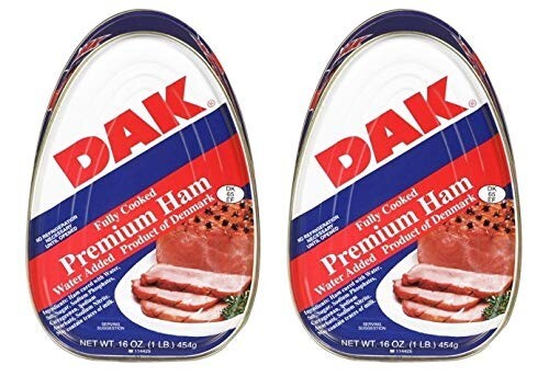 DAK Premium Ham Fully Cooked water added 16oz. best ham (2 PACKS)