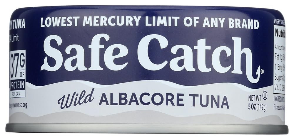 Safe Catch – Wild Albacore Tuna Canned – 5 oz. Lowest Mercury Limit of any Brand