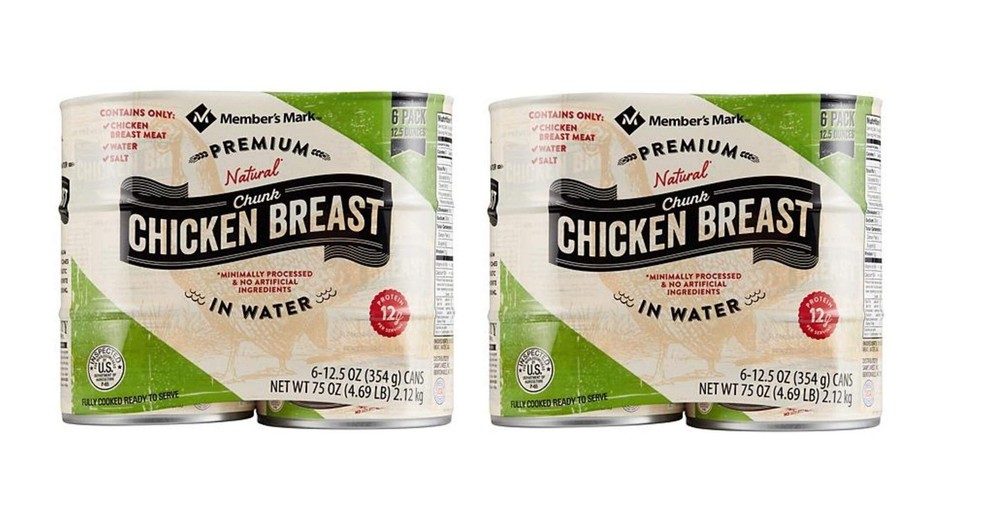 Member’s Mark Premium Chunk Chicken Breast (12.5 Ounce, 6 Count) Pack of 2