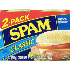 SPAM Classic Canned Meats, 12 oz Aluminum Can (2 Pack)