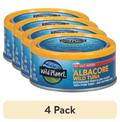 Wild Caught Albacore Tuna No Salt Added 5 oz Cans 4 Pack High Protein