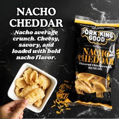 Nacho Cheddar Pork Rinds Chicharrones 4 Pack Snacks