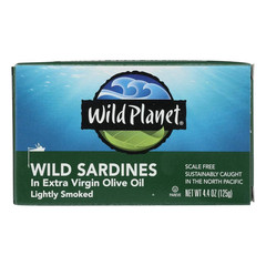 Wild Planet Wild Sardines Extra Virgin Olive Oil 12 Pack 4.375oz Bulk Value