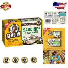 Wild Caught Sardines in Olive Oil – 24pk 4.37oz Tins, 22g Protein, Keto, High…