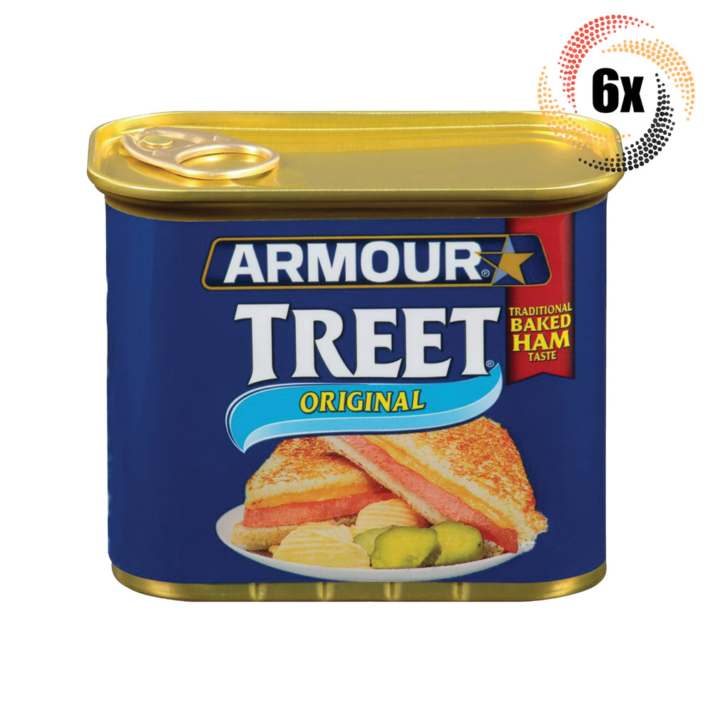 6x Cans Armour Star Treet Original Luncheon Loaf Meat Baked Ham Taste | 12oz |