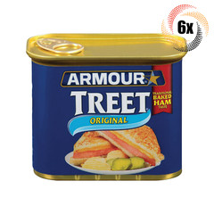 6x Cans Armour Star Treet Original Luncheon Loaf Meat Baked Ham Taste | 12oz |