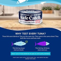 Safe Catch Canned Lowest Mercury Limit Albacore Tuna 5 Ounce (Pack of 12)