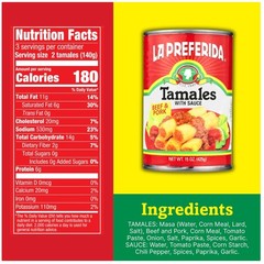 Traditional Beef & Pork Tamales, No Artificial Colors, 24