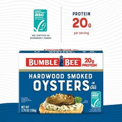 New Hardwood Smoked Oysters 12 Pack 3.75oz Ready to Eat High Protein Gluten Free