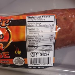 Troyer Pit Smoked Summer Sausage, Amish Country Sausage, 16 Oz