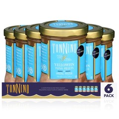 Tonnino Tuna Fish Yellowfin Pole&Line Spring Water – Pack of 6 – Alternative…