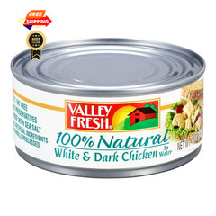 VALLEY FRESH, Chuck Chicken in Water, White & Dark, 10 10 Ounce (Pack of 12)