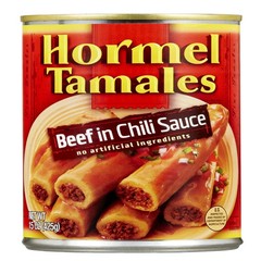 HORMEL Beef Tamales in Chili Sauce 15 oz Steel Cans Shelf Stable Pack of 4