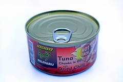 6 x Tuna Can Fish in Chunks in oil With Dried Chili 6.3oz 180g Maldives