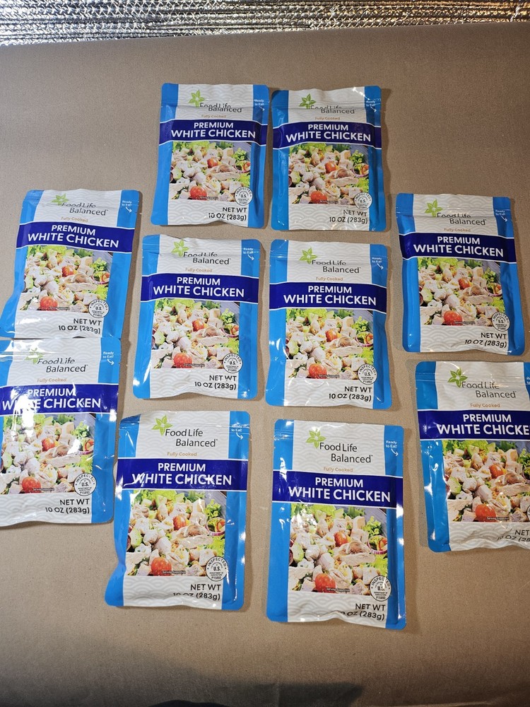 10 Food Life Balanced Premium White Chicken 10oz Breast Fresh Pack Pouch Can