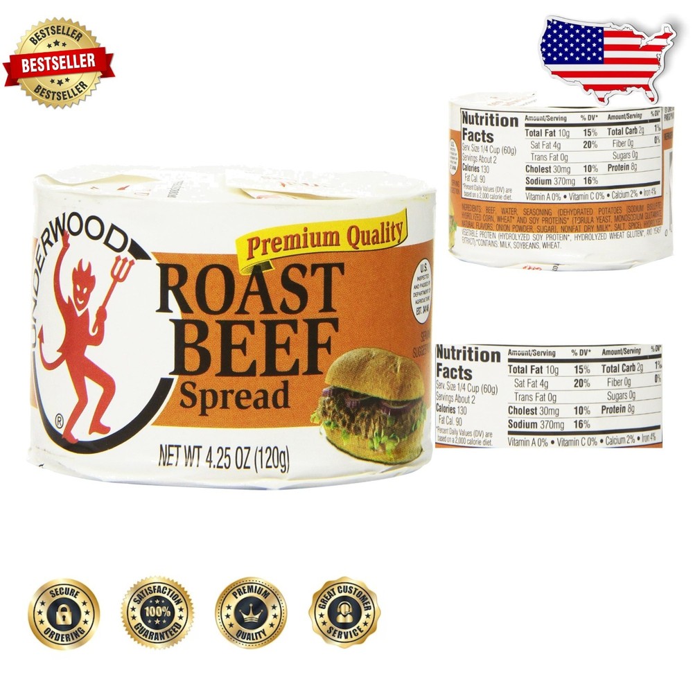 Roast Beef Spread 4.25oz Jars 24pk Hearty Flavor Ready To Serve