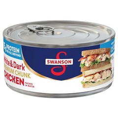 Swanson White and Dark Chicken Breast, 9.75 oz Can, 6-Pack – Gluten Free & Ready
