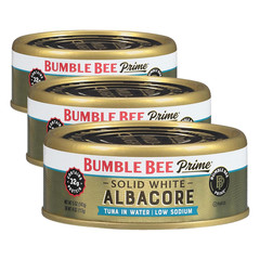 Prime Low Sodium Solid White Albacore Tuna in Water, 5 Oz Easy Open Cans (Pack o
