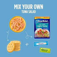 Lunch-To-Go Mix Your Own Tuna Salad, Chunk Light Tuna Pouch, 4.5 Ounce Kit, 1…