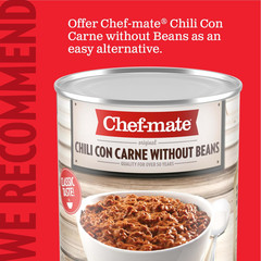 Beef Chili, Canned Beans with Meat, 6 Lb 11 Oz (#10 Can Bulk)