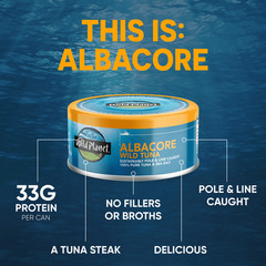 Wild Albacore Tuna in Sea Salt 5 oz Canned Fish 3 Pack