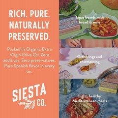 Siesta Co. Spanish Tinned Seafood Variety Pack – 5 Gourmet Cans of Sardines, …