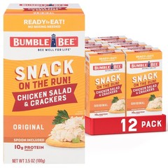 Chicken Salad Crackers Protein Snack Pack 12 Boxes Ready To Eat Lunch
