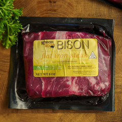 Bison Flat Iron Steak | 4 – 8 oz Steaks | Shipping Included | Nebraska Bison