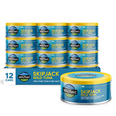 Skipjack Wild Tuna, Sea Salt, Canned Tuna, Pole & Line Sustainably Wild-Caught,