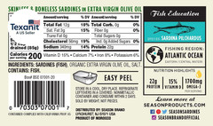 Sardines in Extra Virgin Olive Oil – Skinless & Boneless, Wild Caught, 22G of Pr