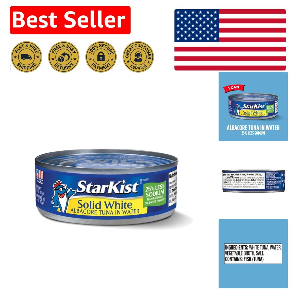 Solid White Albacore Tuna in Water Low Sodium – 5 oz Can
