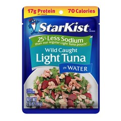 StarKist Light Tuna in Water 25% Less Sodium Pouch 2.6 oz 24 Pack