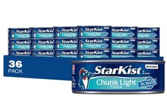 StarKist Chunk Light Tuna in Water, 12 – 5 oz Cans Pack of 3 – 36 Total Cans