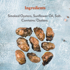 Roland Foods Premium Smoked Large Oysters in Oil, Wild Caught, 3 Oz Tin