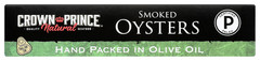 Natural Smoked Oysters in Pure Olive Oil, 3 Ounce