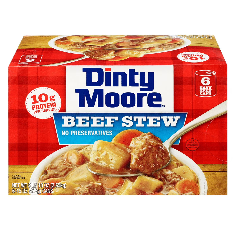 Dinty Moore Beef Stew (15 oz., 6 pk.) = 16 Cans 10 grams of protein per s