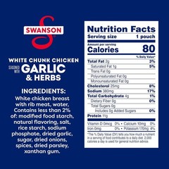Ready-to-Eat Garlic & Herbs Chicken, 11G Protein, 2.6 Oz Pouches (Pack of 12)