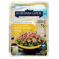 Northern Catch Zesty Lemon Pepper Tuna in Water Pouch, 2.5 oz – Pack of 5