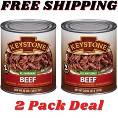 (12 Cans) Keystone Meats All Natural Beef Fully Cooked 28oz No Preservatives ✅