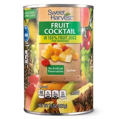 Sweet Harvest Fruit Cocktail in 100% Fruit Juice, 15 oz – Pack of 3