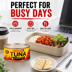 Dongwon Fiery Hot Tuna 4 Pack Korean Spicy Canned Tuna in Chili Sauce 4.76oz