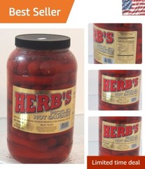 Herb’s 39 Count Beef & Chicken Pickled Sausages in Spicy Vinegar – 1 Gal.
