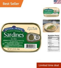 Canned Ocean Prince Sardines – 3.75 Oz Cans, Rich Source of Omega-3 Nutrition