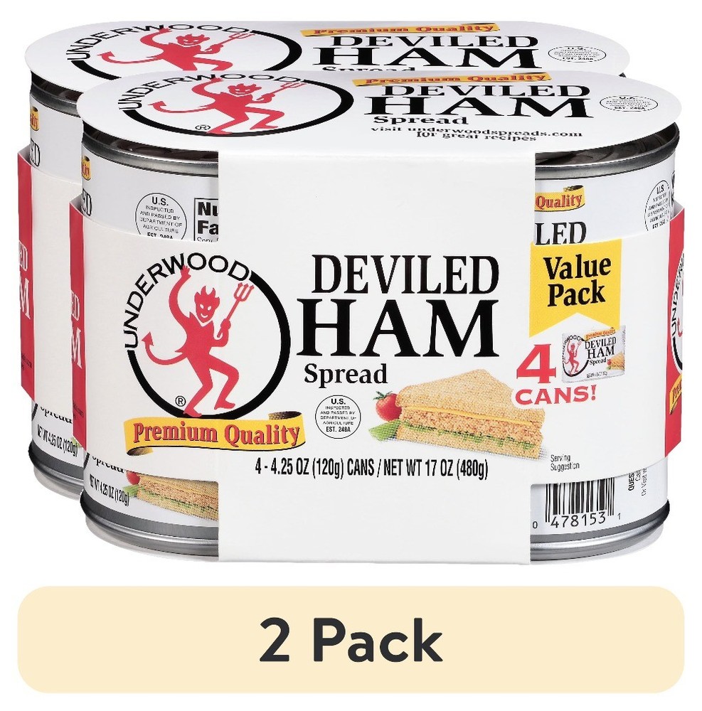 (2 pack) Deviled Ham Spread, 4.25 oz, 4 Count Cans