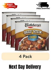 (4 pack) Castleberry’s Chunky Beef Stew, 20 oz Can – Heat & Serve Hearty Comfort
