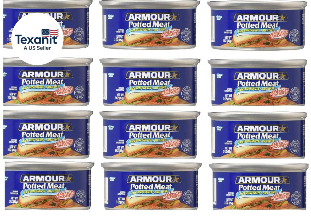 Pack of 12 Potted Meat Made with Chicken and Pork 3 Oz.