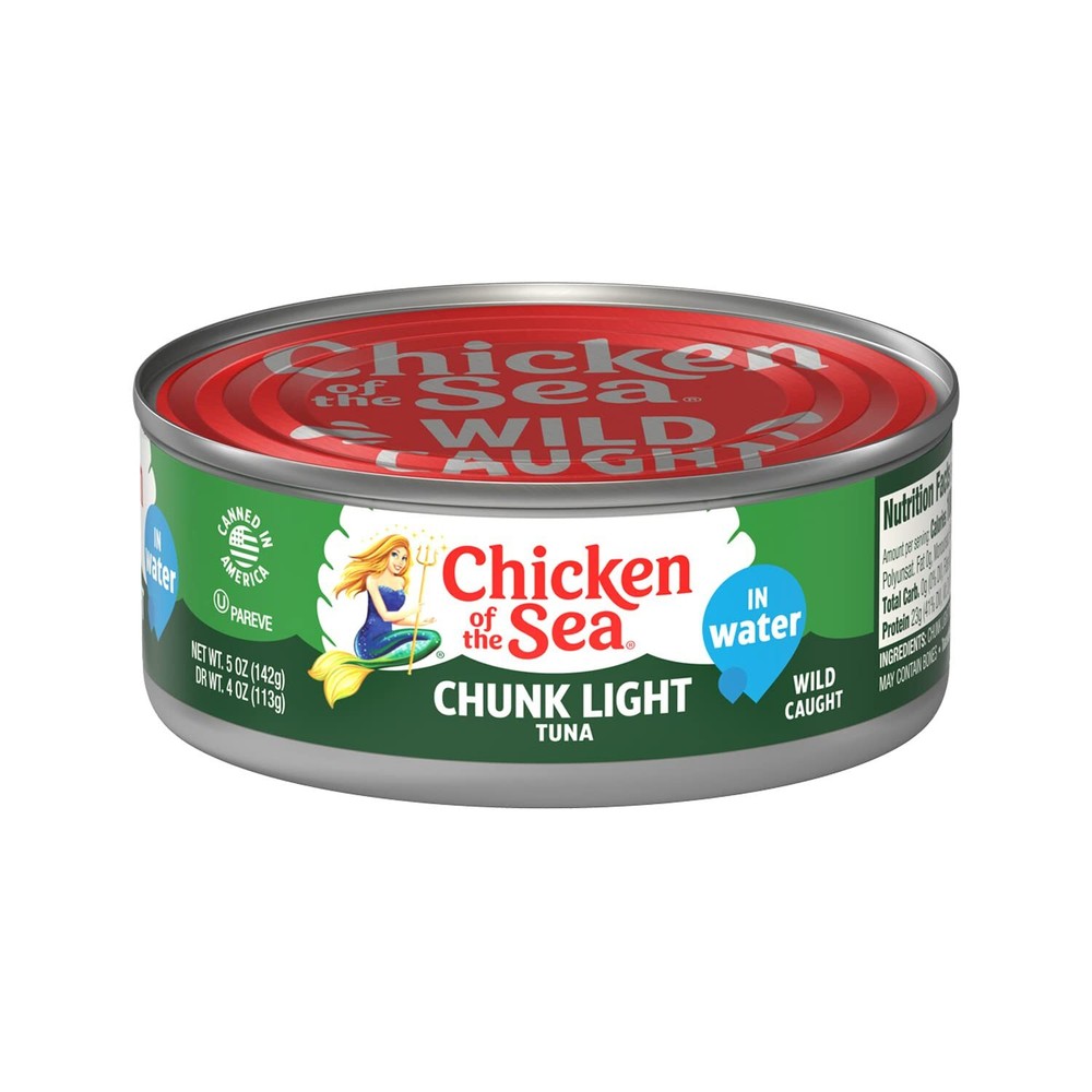 Atun Claro En Trozos En Agua, Atun Silvestre, Latas De 5 Onzas (Pa