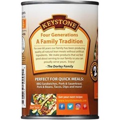 6 Pack- Keystone Meats Natural Pork Fully Cooked 14.5 oz Food, No Preservatives✅