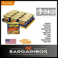 Classic Flavor Pork with 25% Less Sodium – 12 Oz Canned Meat, Pack of 12