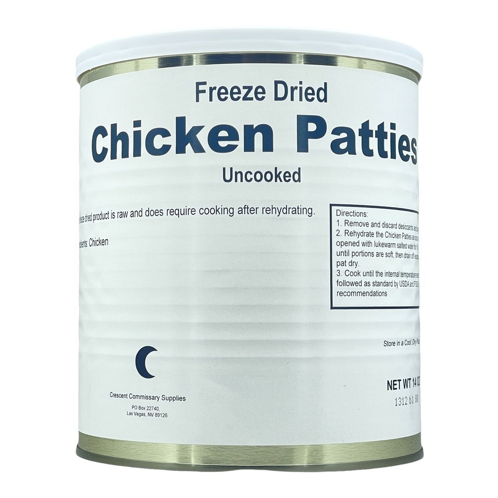 Military Surplus Freeze Dried Long ShelfLife Storage Food Chicken Patties-1 Can✅